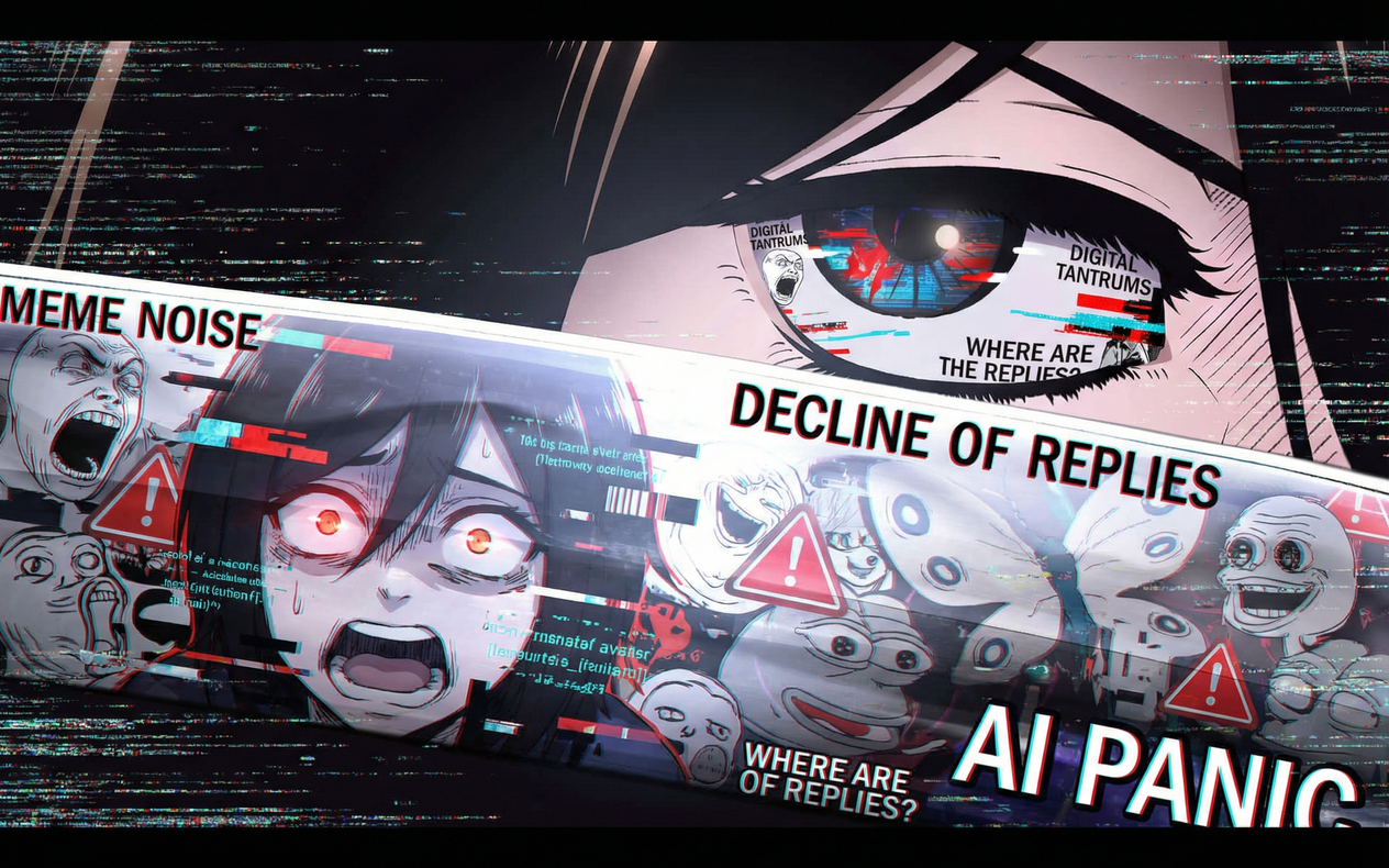 AI Panic, Meme Noise, and Digital Tantrums: The Decline of Replies
